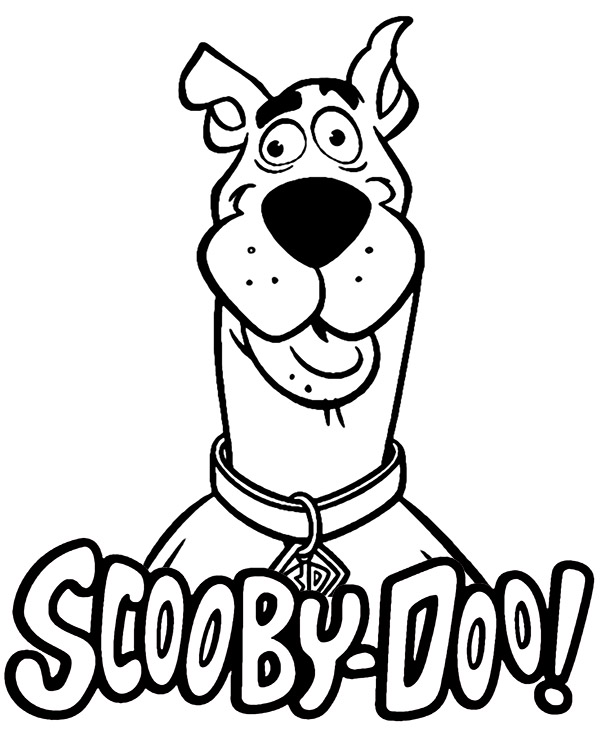 Online coloring book: Scooby Doo head coloring page